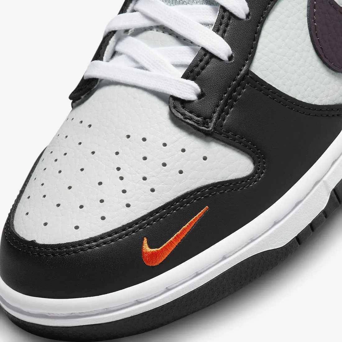 Nike SB Dunk Low Grey Black Orange Mini Swoosh FN7808-001