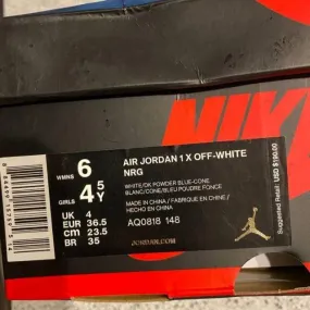 Off-white x air jordan 1 powder blue