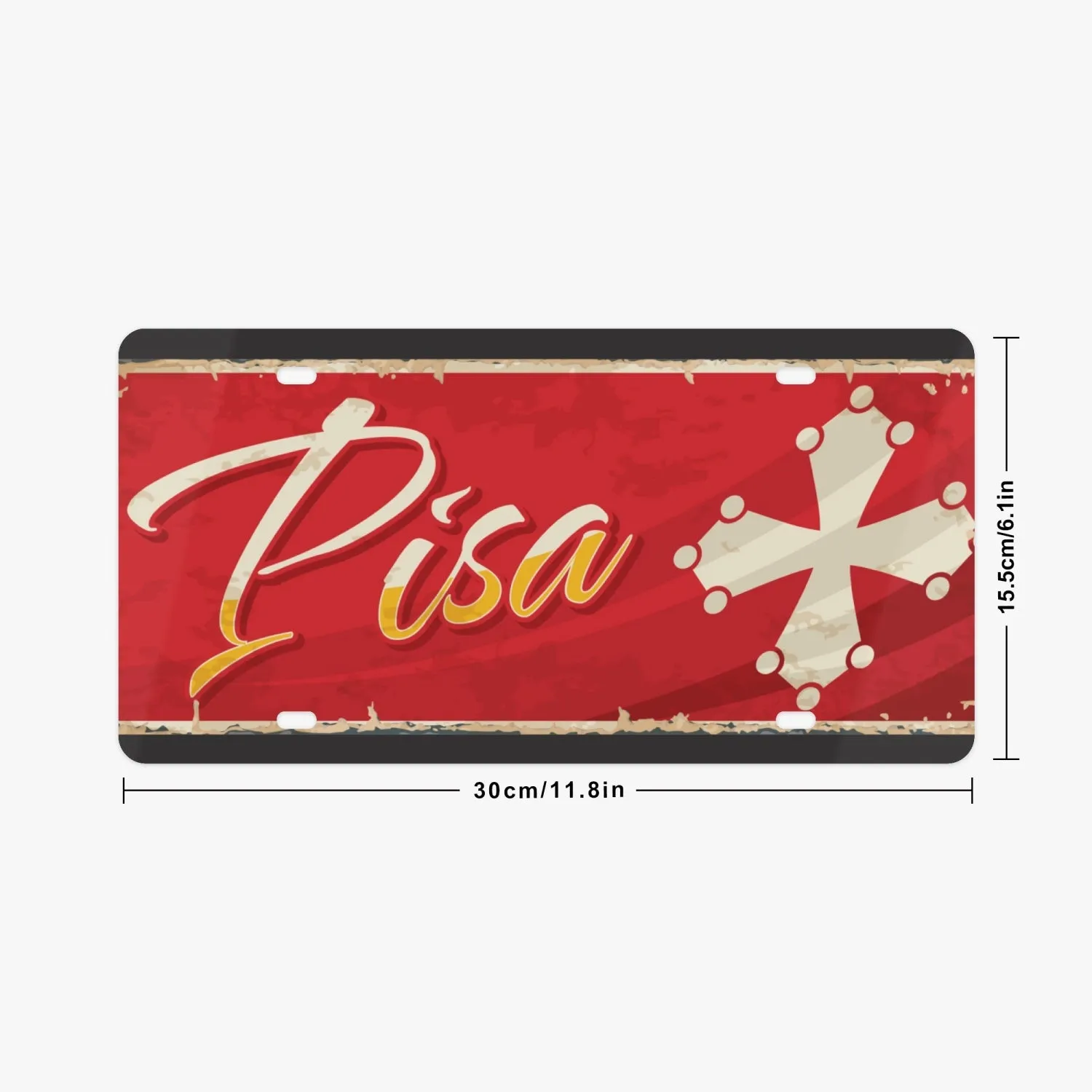 Pisa License Plate Italian Style