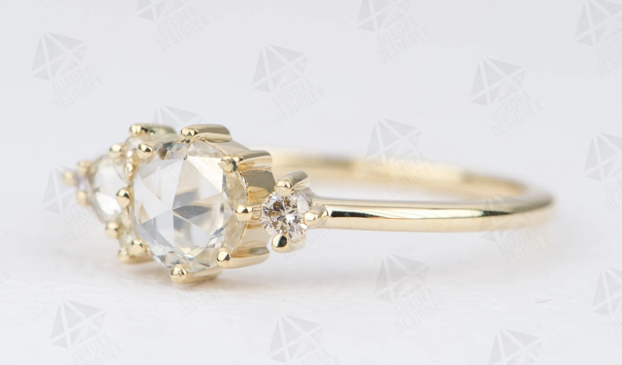 Ring Style - Cluster Ring Style with Round Center Stone AD2124C