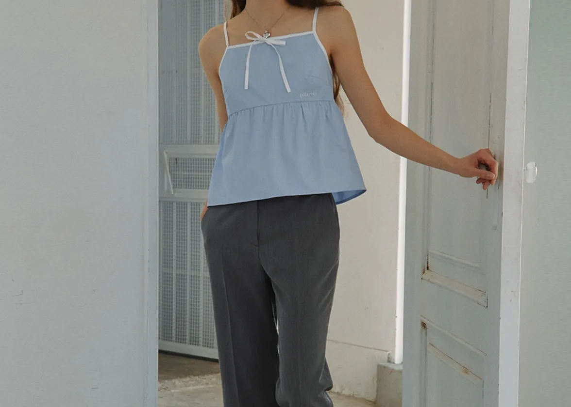 rolarola  |Sleeveless Street Style Plain Cotton Medium Logo