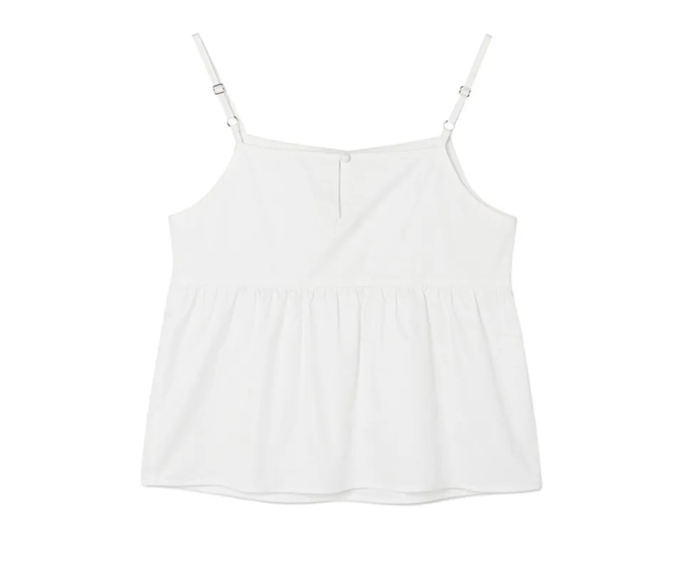 rolarola  |Sleeveless Street Style Plain Cotton Medium Logo