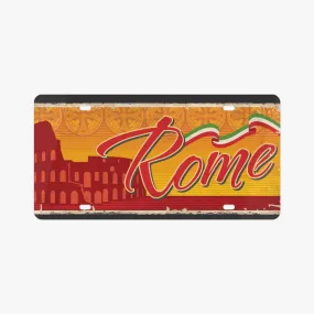 Rome Coliseum License Plate Italian Style