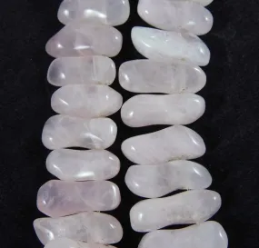 Rose Quartz Bead Strand Peanut Style