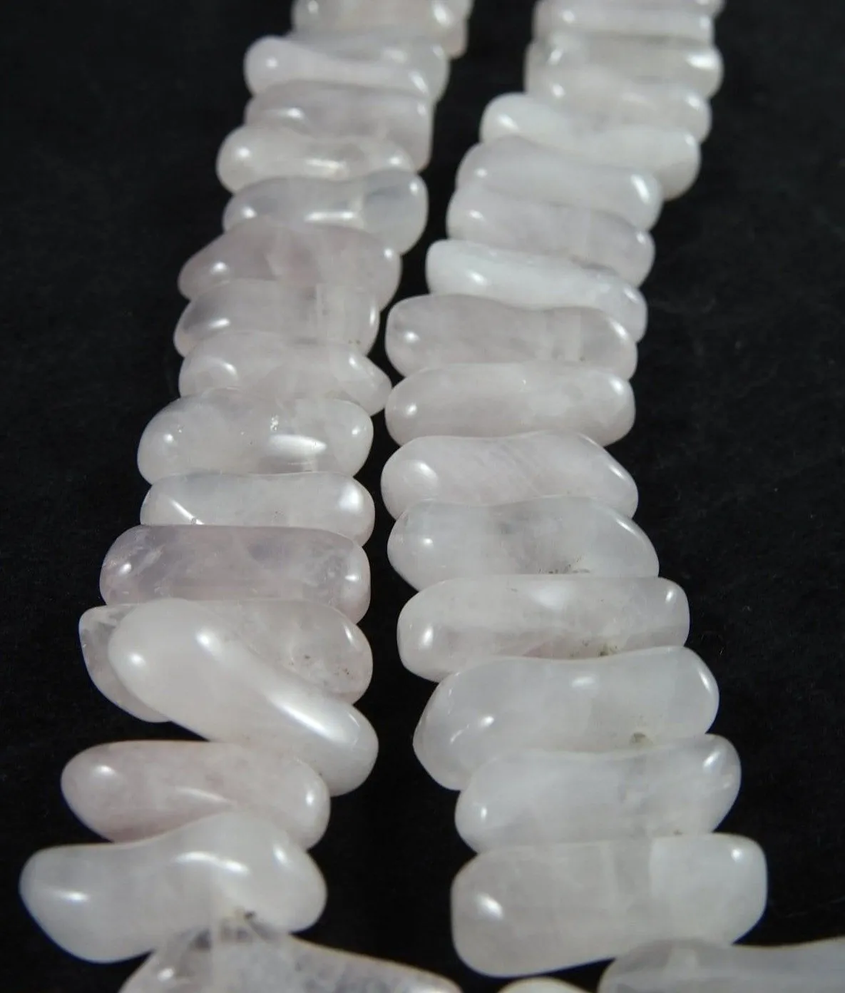 Rose Quartz Bead Strand Peanut Style