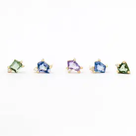 Sapphire Solo Mosaic Mix Stud