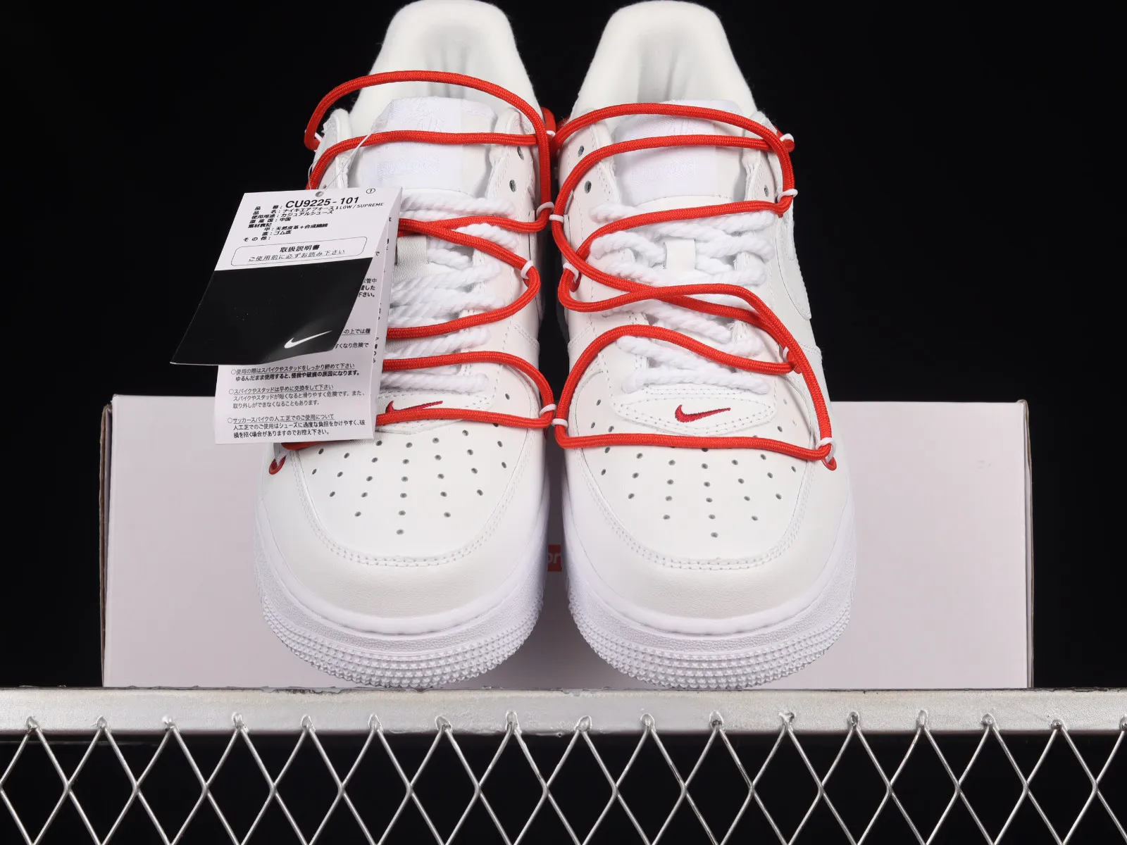 Supreme x Nike Air Force 1 Low White Red CU9225-101