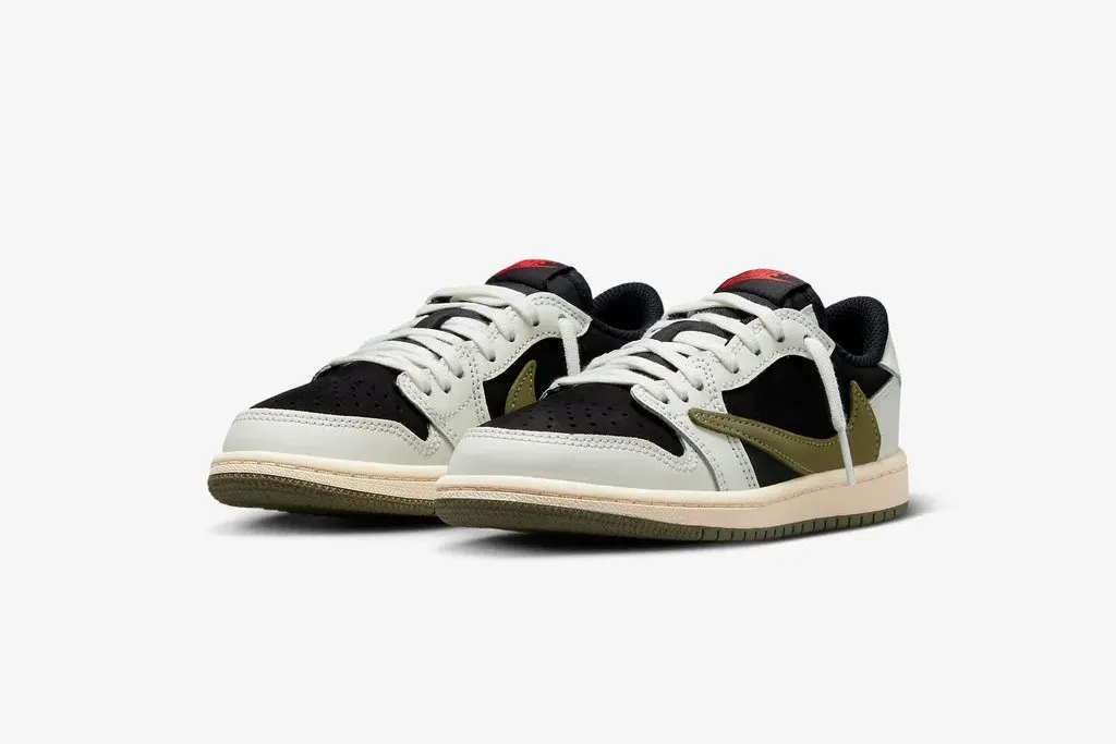 Travis Scott x Air Jordan 1 Low OG PS Medium Olive Sail University Red DZ5909-106