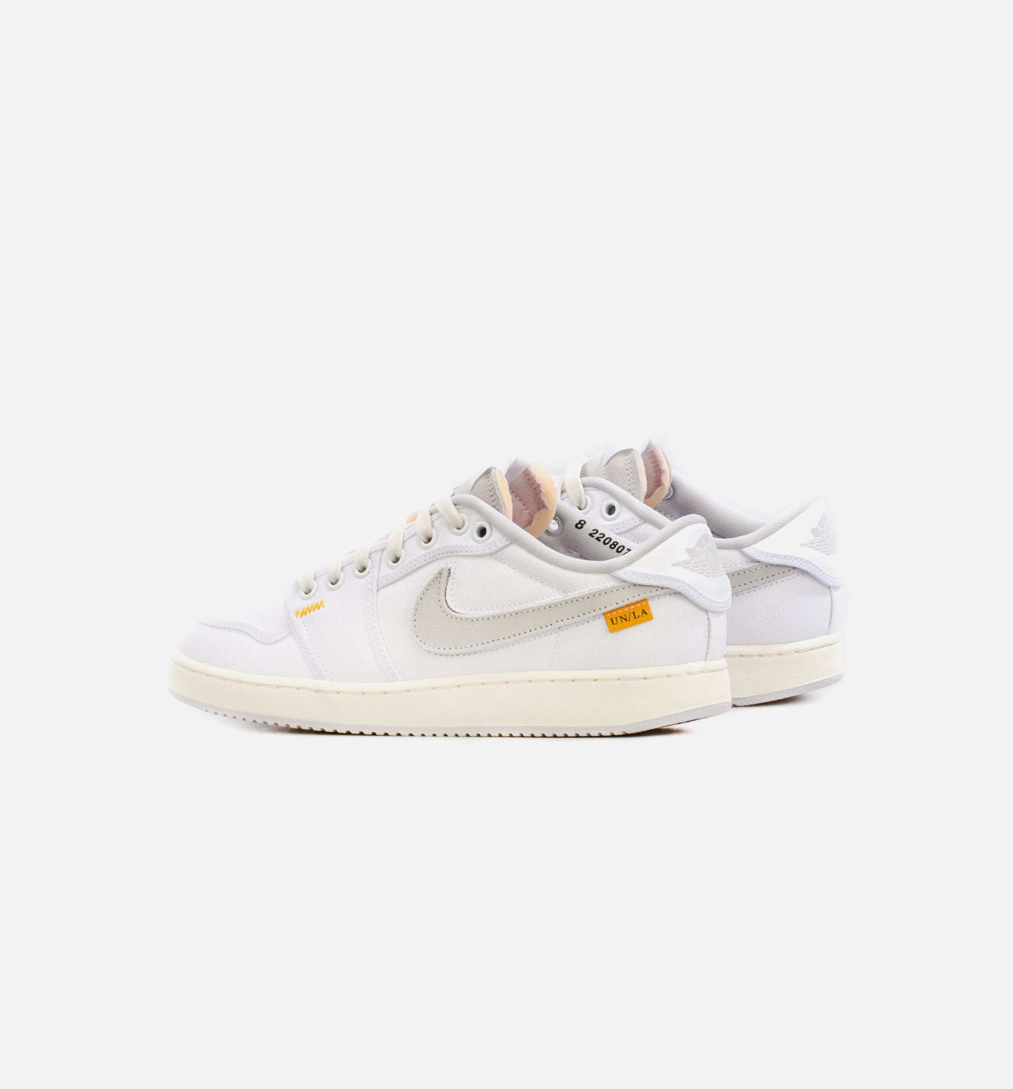 Union LA x AJKO 1 Low White Mens Lifestyle Shoe - White/Grey Limit One Per Customer