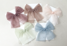 Valentina Matching Colour Bow Clip or elastic headband