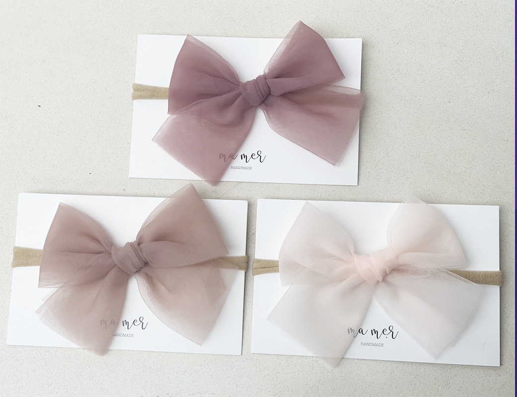 Valentina Matching Colour Bow Clip or elastic headband