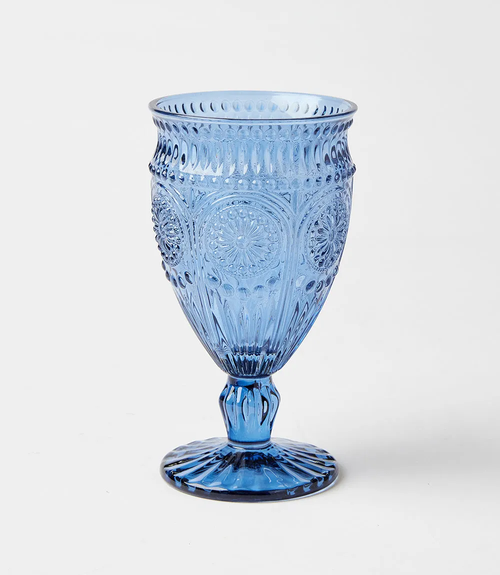 Vintage Style Pressed Glass Goblet