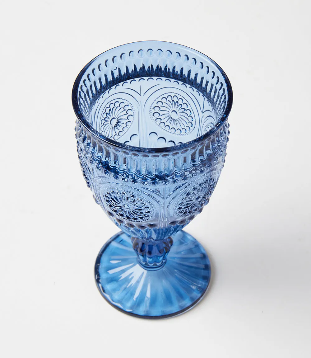 Vintage Style Pressed Glass Goblet