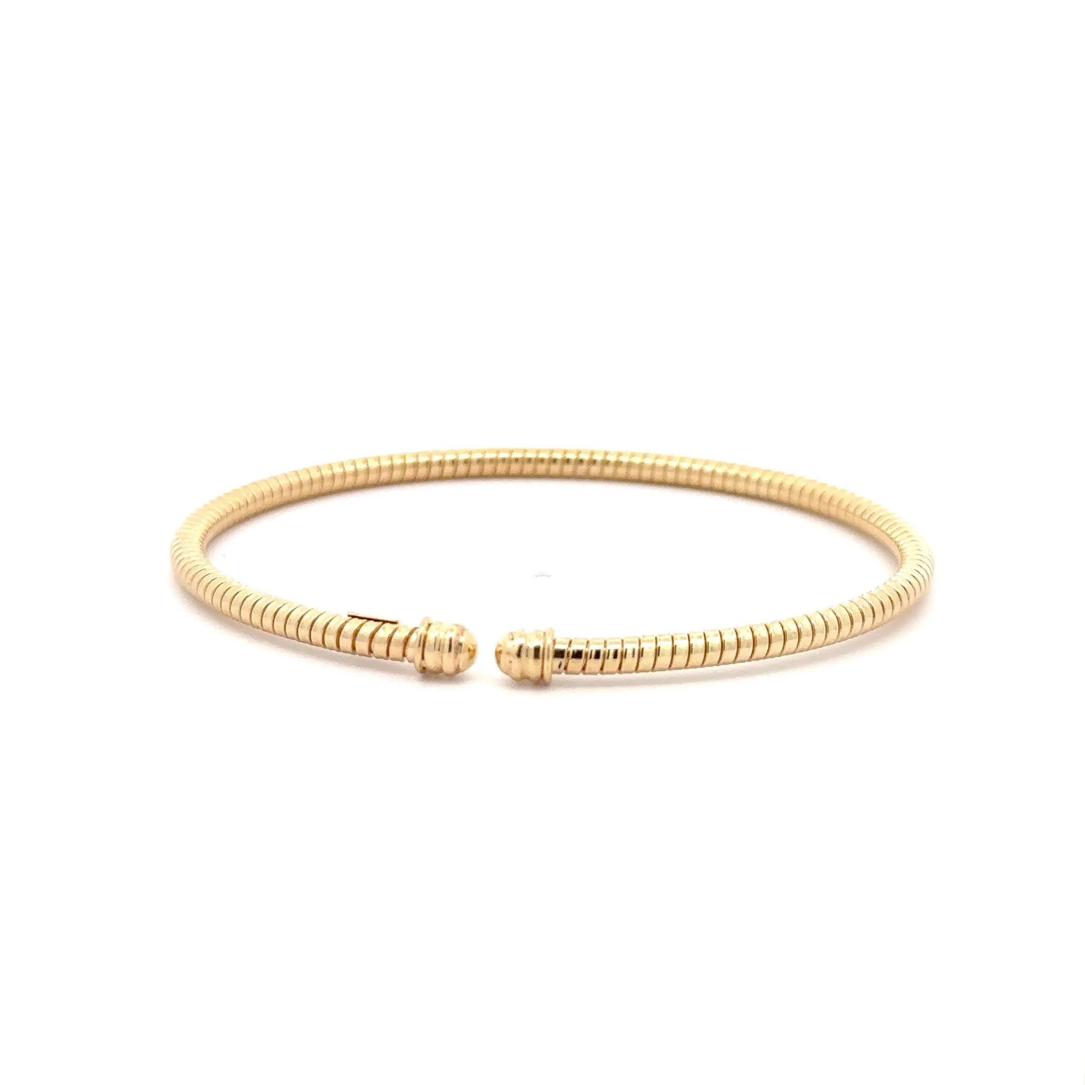 WD1181 14kt Gold Textured Rope Style Open Cuff