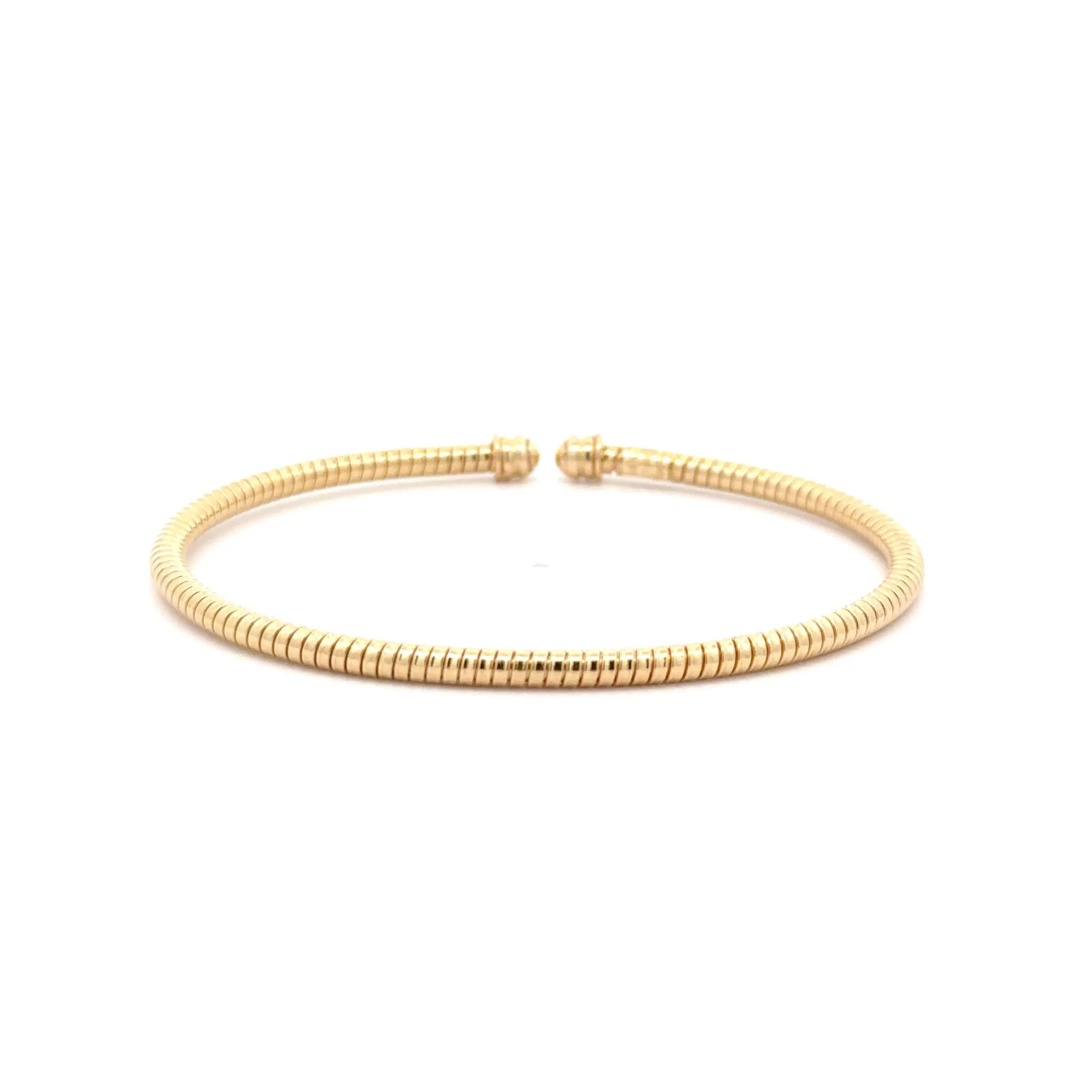 WD1181 14kt Gold Textured Rope Style Open Cuff