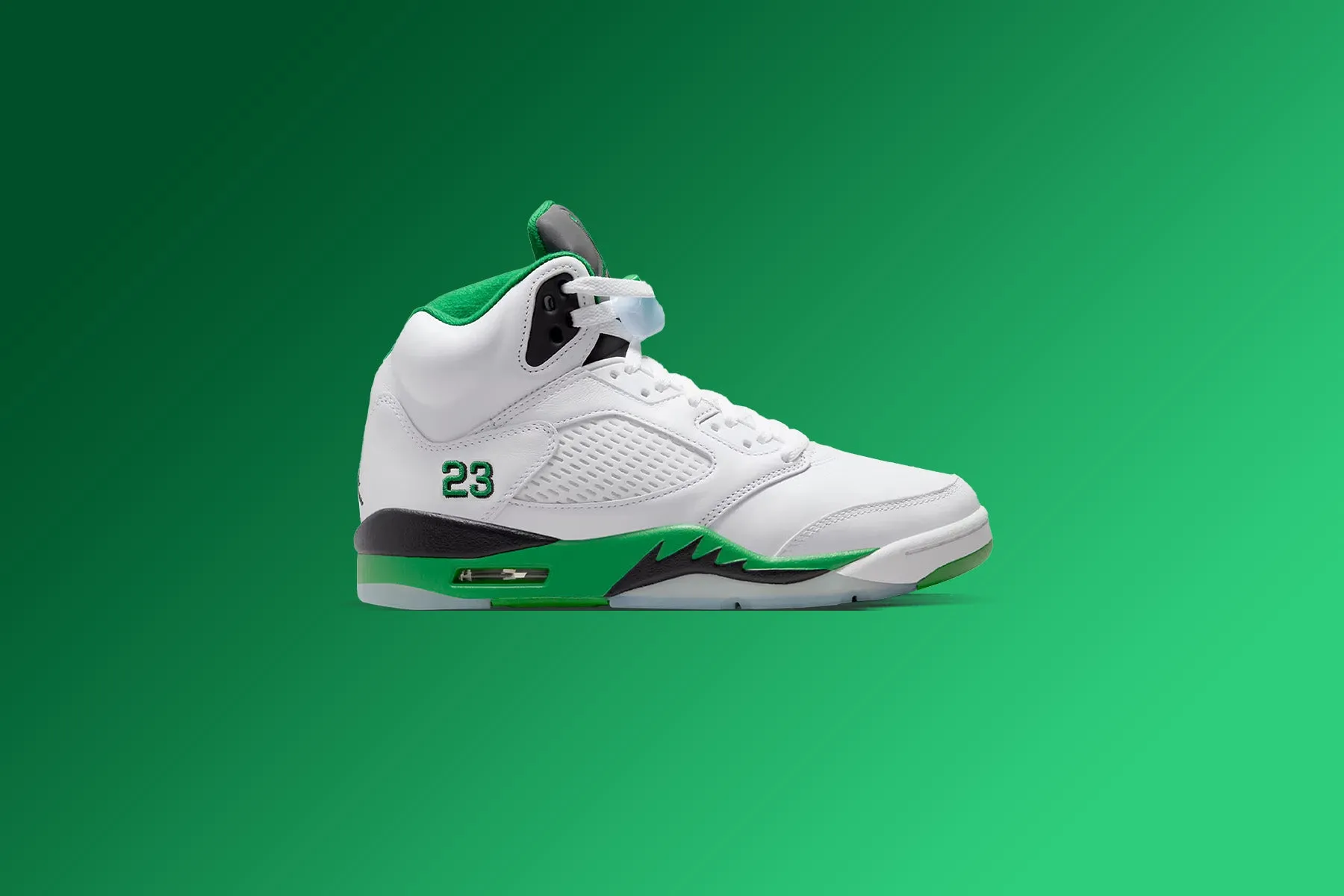 Women's Air Jordan 5 Retro - White/Lucky Green/Ice Blue