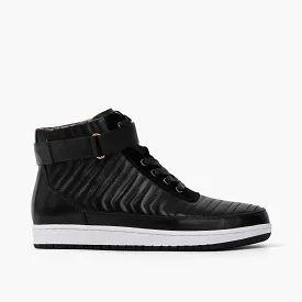 Yesler Black Leather High Top Sneakers