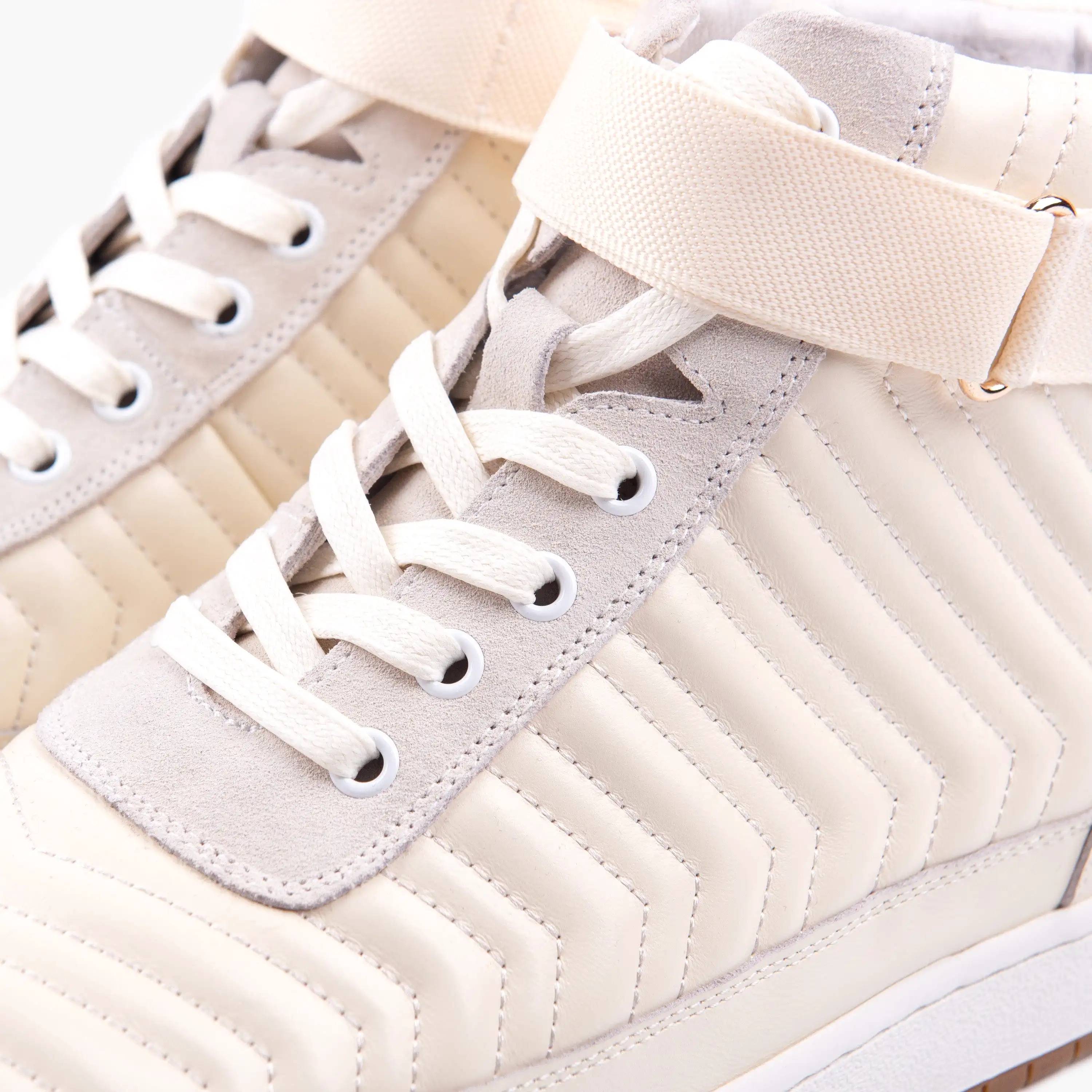 Yesler Cream Leather High Top Sneakers