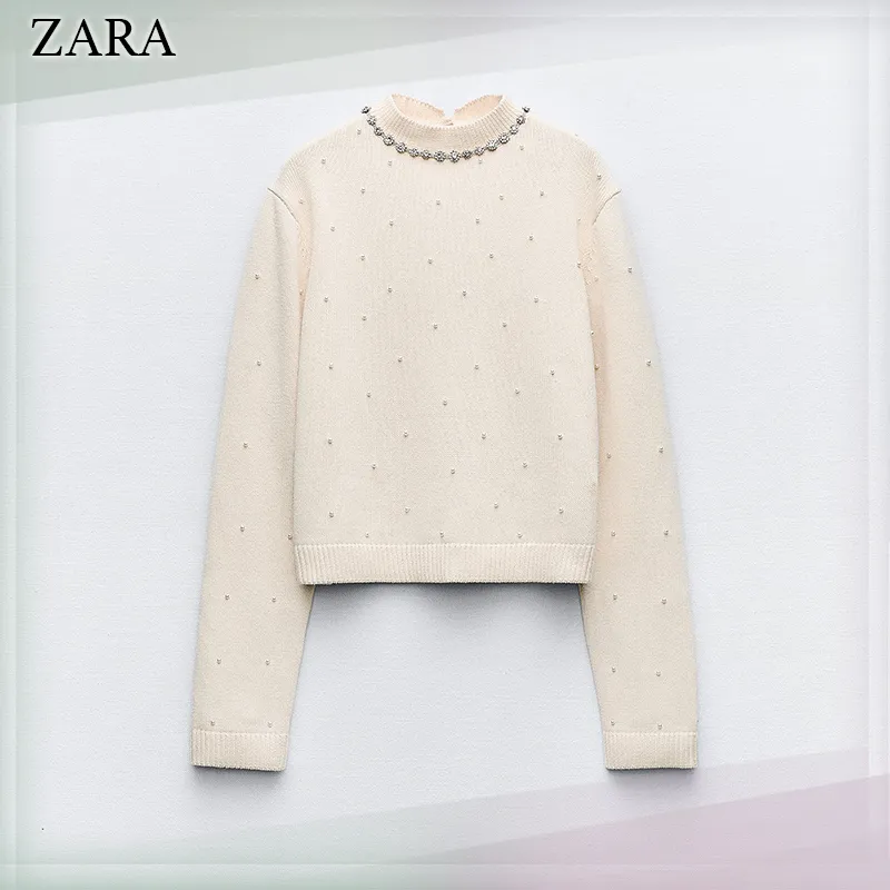 ZARA  |Elegant Style V-neck & Crew neck